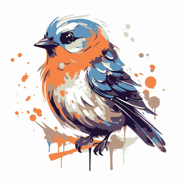 Hermosa ilustración de pájaro