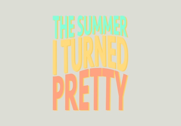 Hermosa ilustración tropical con letras de moda Lindos estampados de verano dibujados a mano