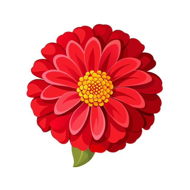 Una hermosa ilustración vectorial de estilo plano de flor