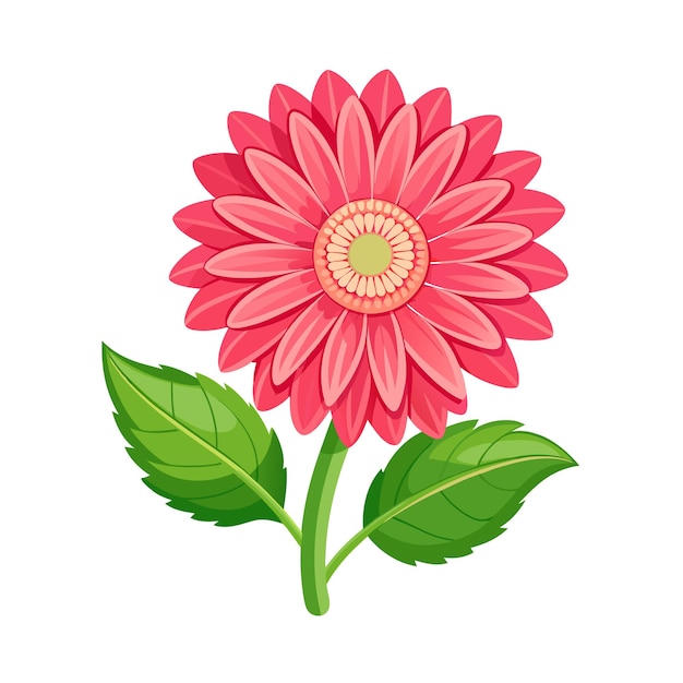 Una hermosa ilustración vectorial de estilo plano de flor