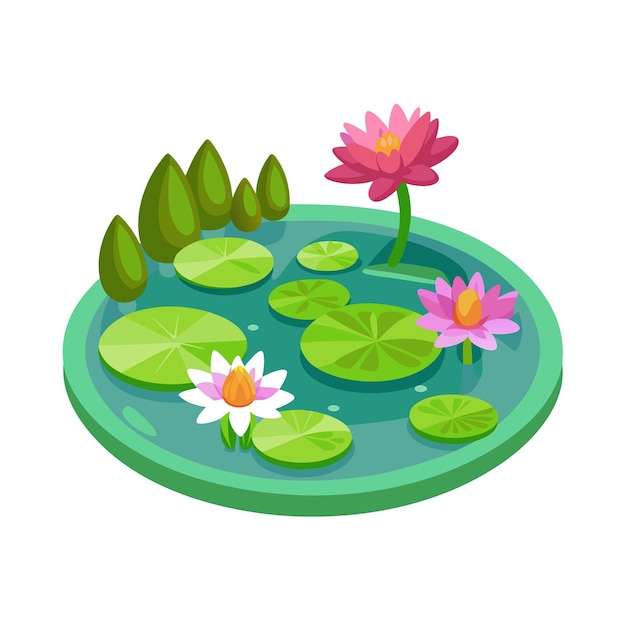 Una hermosa ilustración vectorial de estilo plano de flor