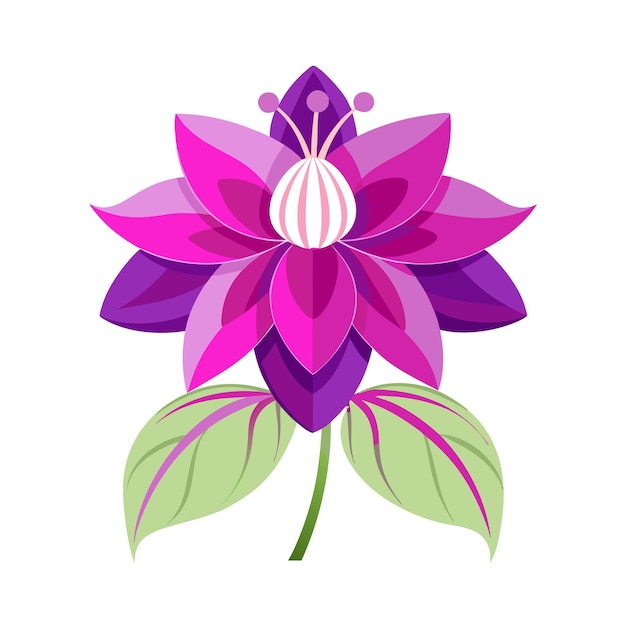Una hermosa ilustración vectorial de estilo plano de flor