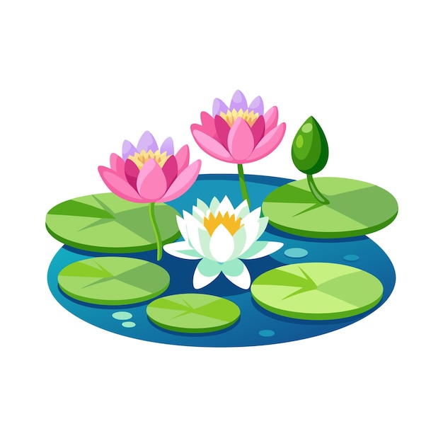 Una hermosa ilustración vectorial de estilo plano de flor