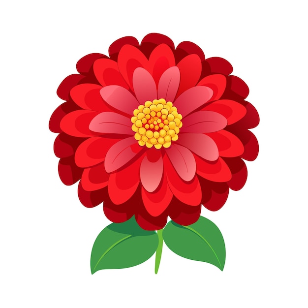 Una hermosa ilustración vectorial de estilo plano de flor