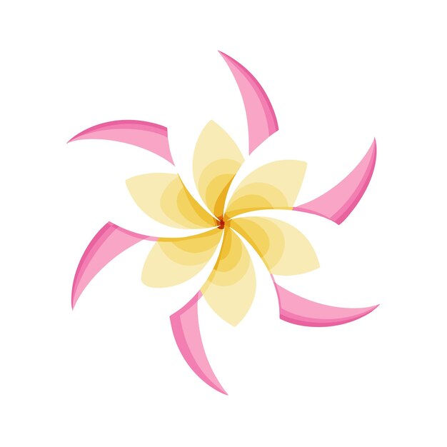 Una hermosa ilustración vectorial de estilo plano de flor