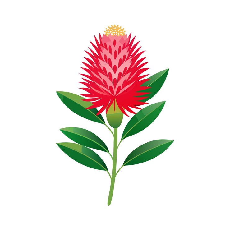 Vector una hermosa ilustración vectorial de estilo plano de flor