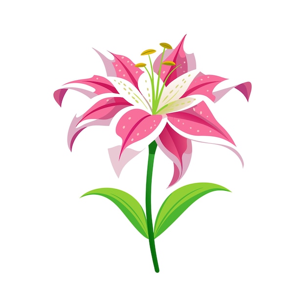 Una hermosa ilustración vectorial de estilo plano de flor