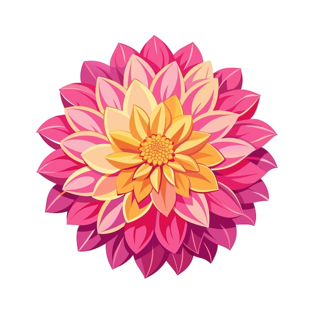 Una hermosa ilustración vectorial de estilo plano de flor