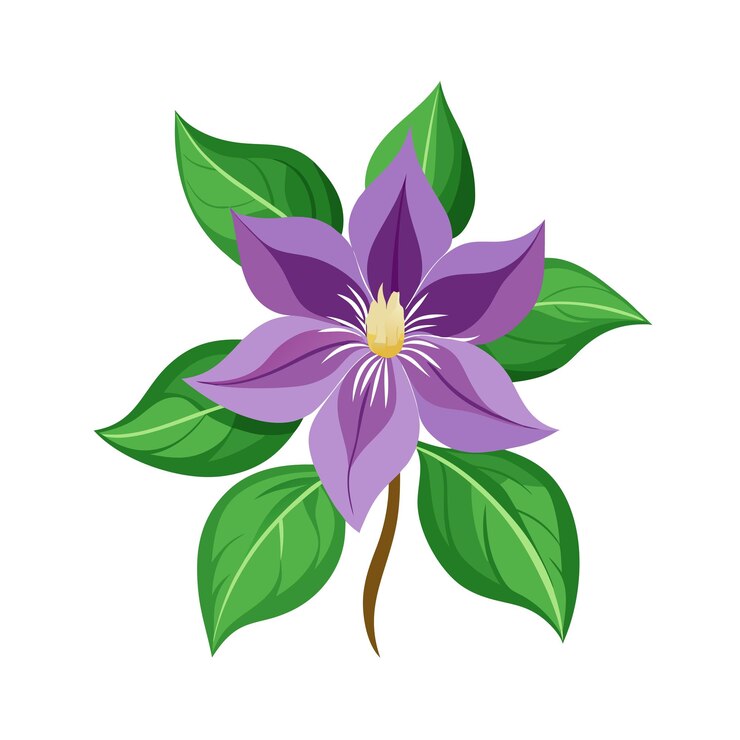 Vector una hermosa ilustración vectorial de estilo plano de flor