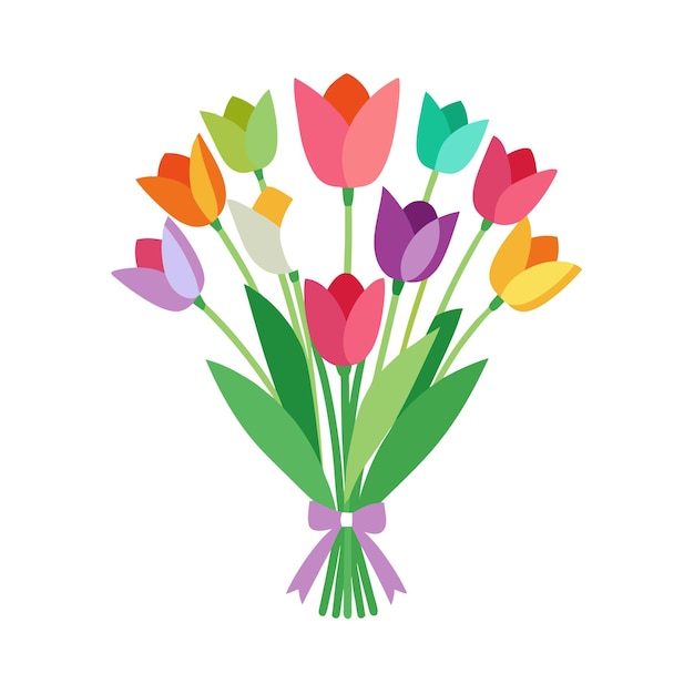 Una hermosa ilustración vectorial de estilo plano de flor