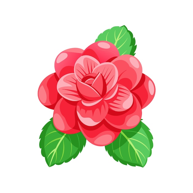 Una hermosa ilustración vectorial de estilo plano de flor