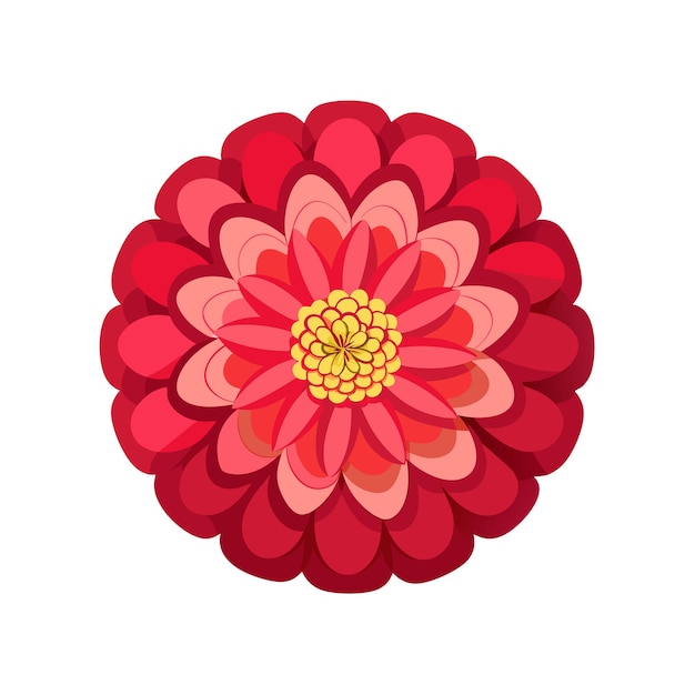 Una hermosa ilustración vectorial de estilo plano de flor