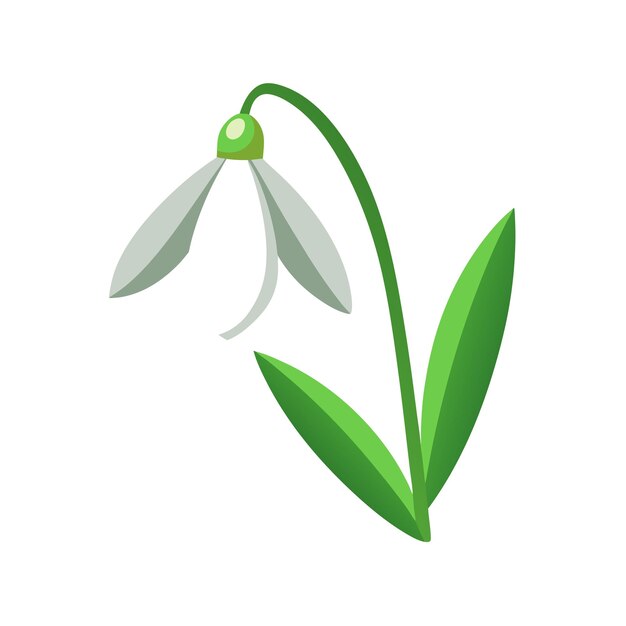 Una hermosa ilustración vectorial de estilo plano de flor