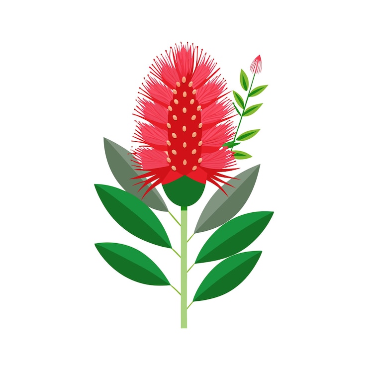 Vector una hermosa ilustración vectorial de estilo plano de flor