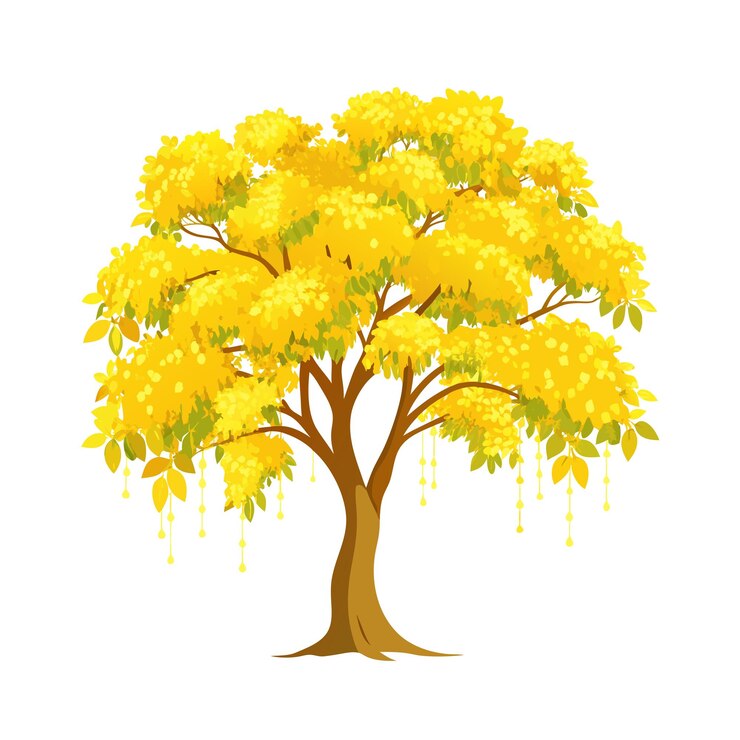 Una hermosa ilustración vectorial de un solo árbol grande