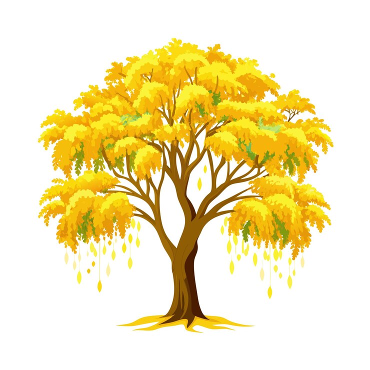 Una hermosa ilustración vectorial de un solo árbol grande