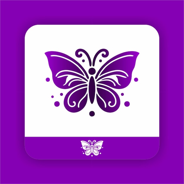 La hermosa inspiración del logotipo de la mariposa es perfecta para su negocio