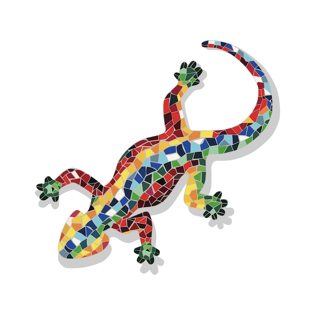 Hermosa lagartija de colores. ilustración vectorial