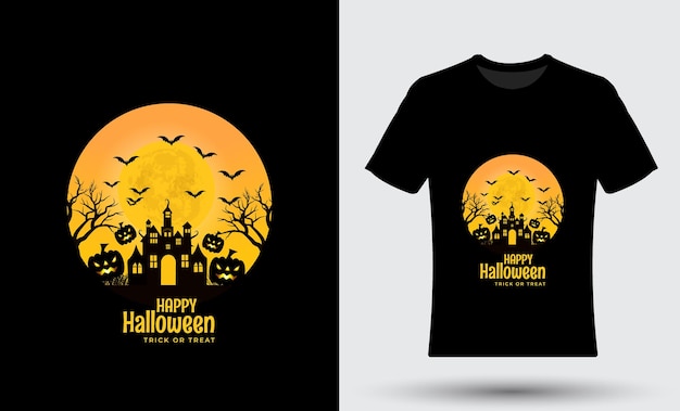 Hermosa y llamativa plantilla de diseño de camiseta de halloween 05