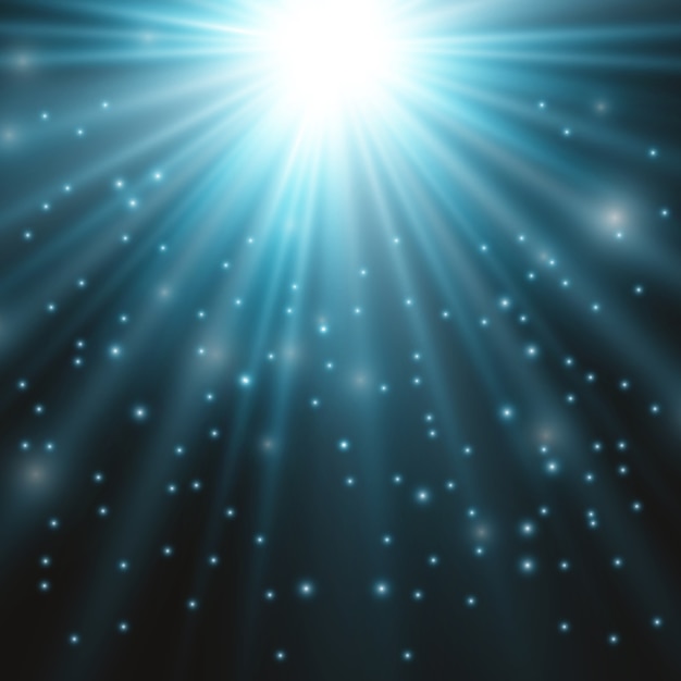 La hermosa luz blanca explota con una explosión transparente. Vector, ilustración brillante para un efecto perfecto con destellos. Lucero. Brillo transparente del degradado de brillo, destello brillante.