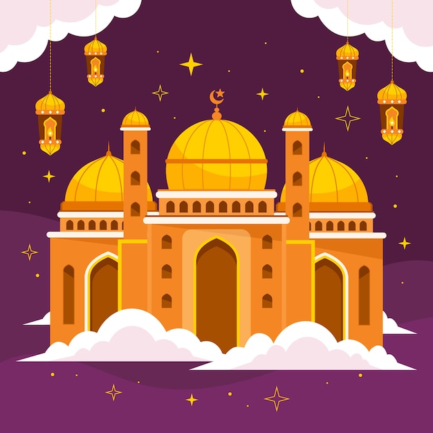 Hermosa mezquita ilustración