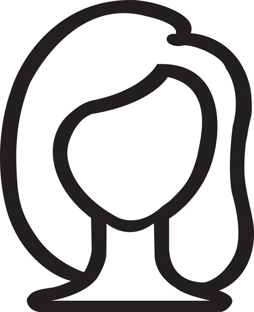 hermosa mujer cara logo icono vector ilustración aislado en blanco con colores editables