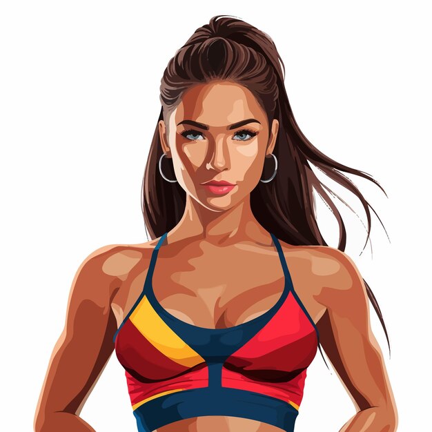 Vector la hermosa mujer colombiana