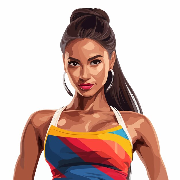 Vector la hermosa mujer colombiana