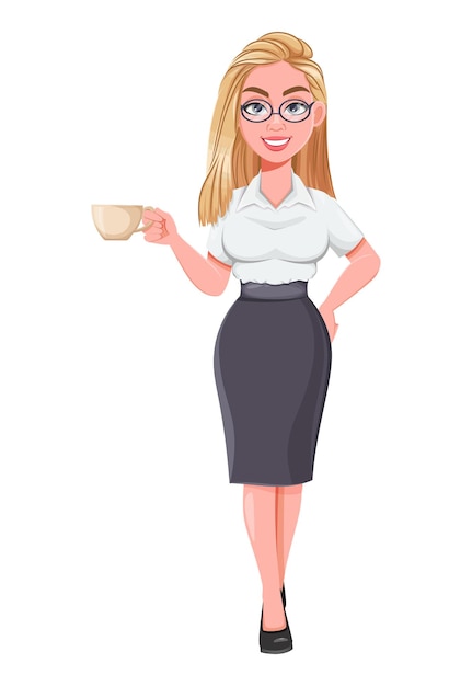 Hermosa mujer de negocios rubia