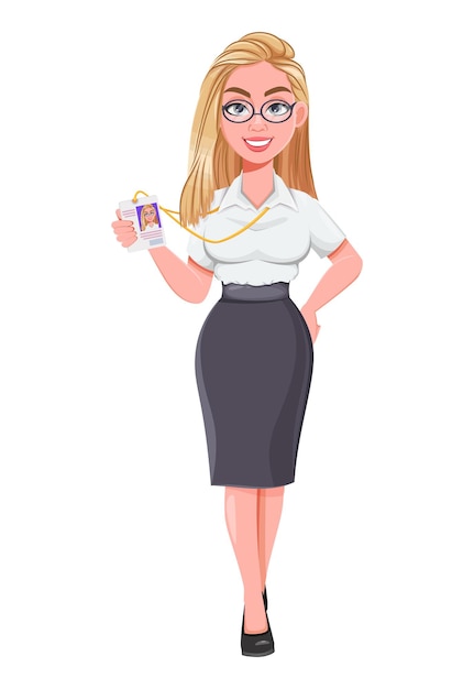 Hermosa mujer de negocios rubia