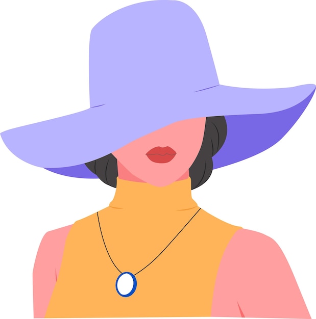 Vector hermosa mujer sexy con sombrero