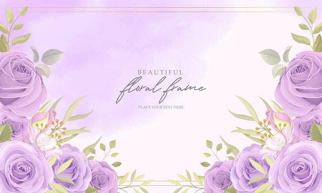 Hermosa plantilla de banner floral