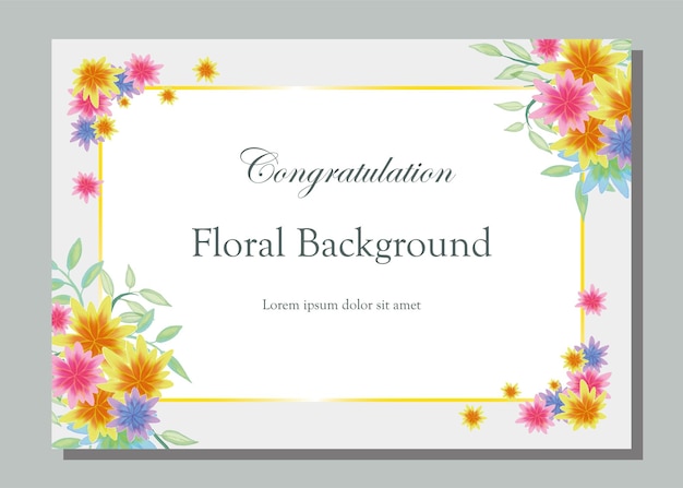 Hermosa plantilla de diseño de fondo floral estilo tropical
