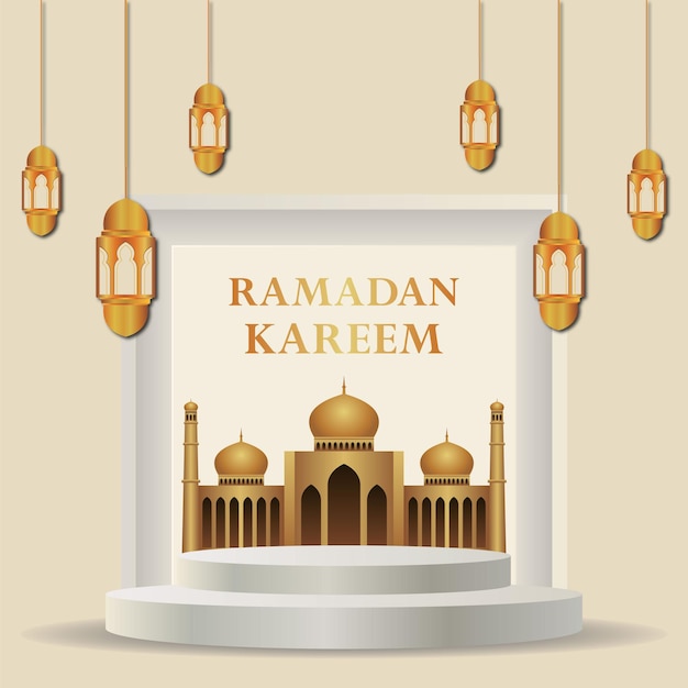 Hermosa plantilla de diseño de ramadan kareem