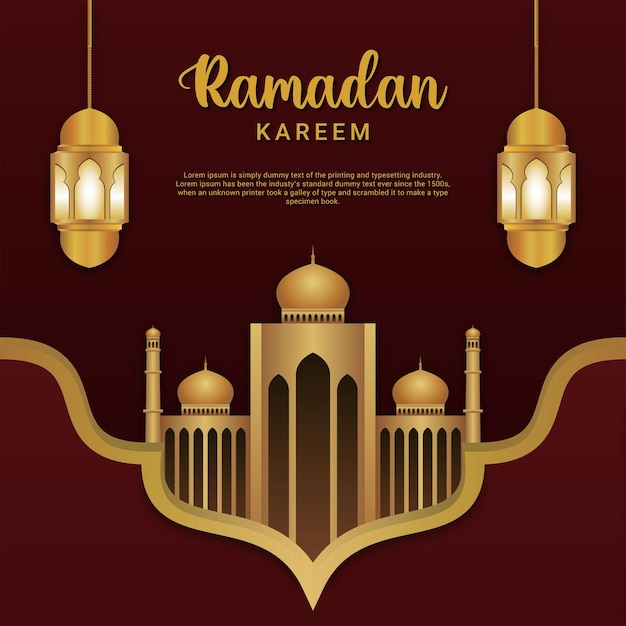 Hermosa plantilla de diseño de ramadan kareem