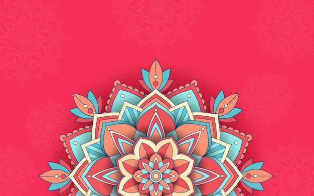 Hermosa plantilla de fondo de mandala