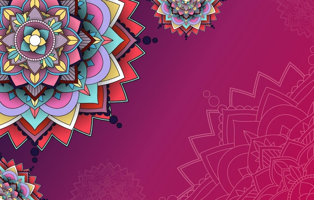 Vector hermosa plantilla de fondo de mandala