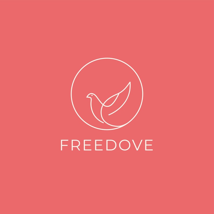 Vector hermosa plantilla de logotipo monoline of bird