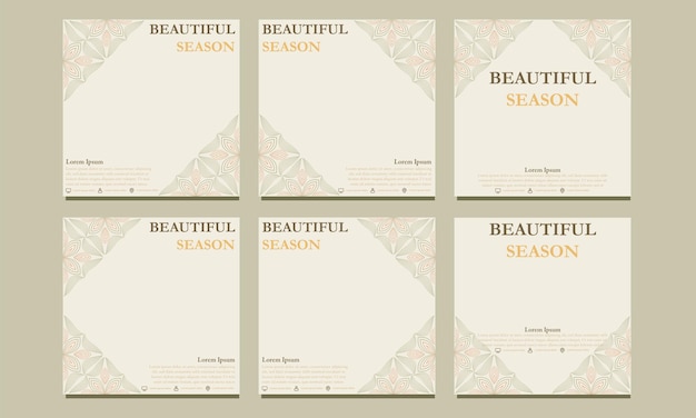 hermosa plantilla de medios sociales florales adecuada para medios sociales, publicación web, portada de banner y tarjeta d