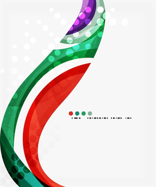 Hermosa plantilla de onda colorida Vector fondo abstracto para opciones de número de diagrama de diseño de flujo de trabajo o diseño web