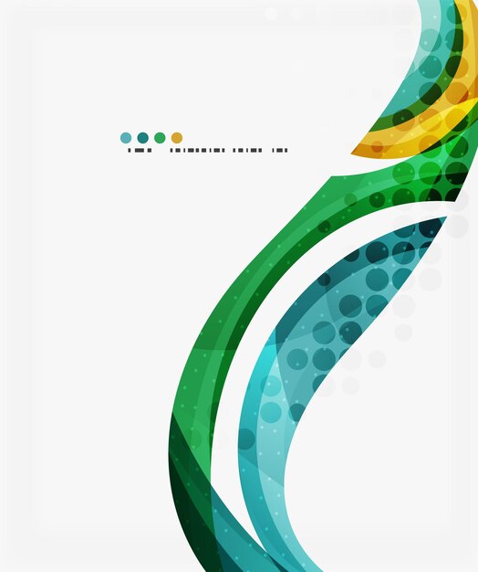 Hermosa plantilla de onda colorida Vector fondo abstracto para opciones de número de diagrama de diseño de flujo de trabajo o diseño web