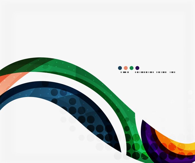 Hermosa plantilla de onda colorida Vector fondo abstracto para opciones de número de diagrama de diseño de flujo de trabajo o diseño web