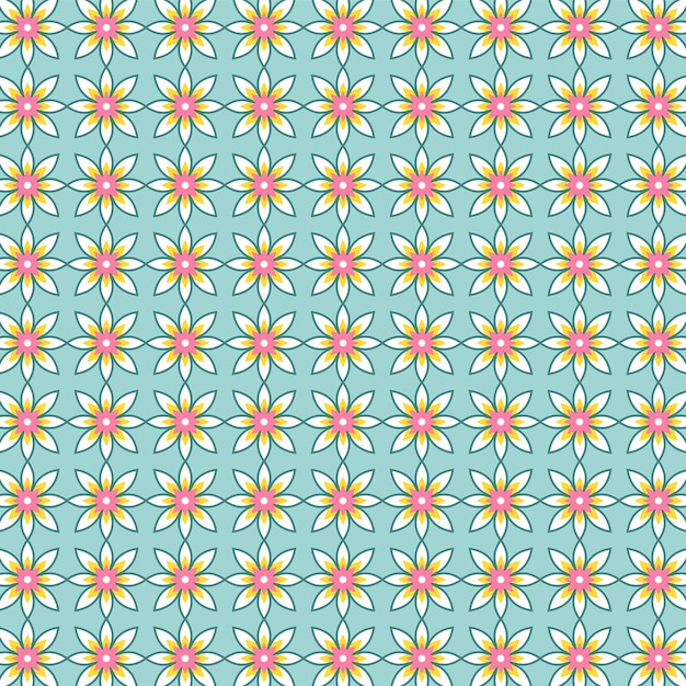 Hermosa plantilla de patrón de flores