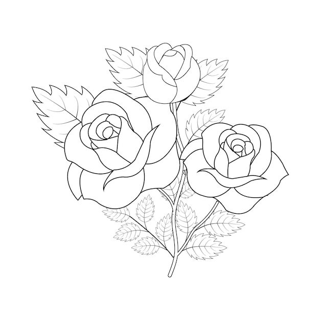 Hermosa rama flores hojas vector en ilustración diseño gráfico