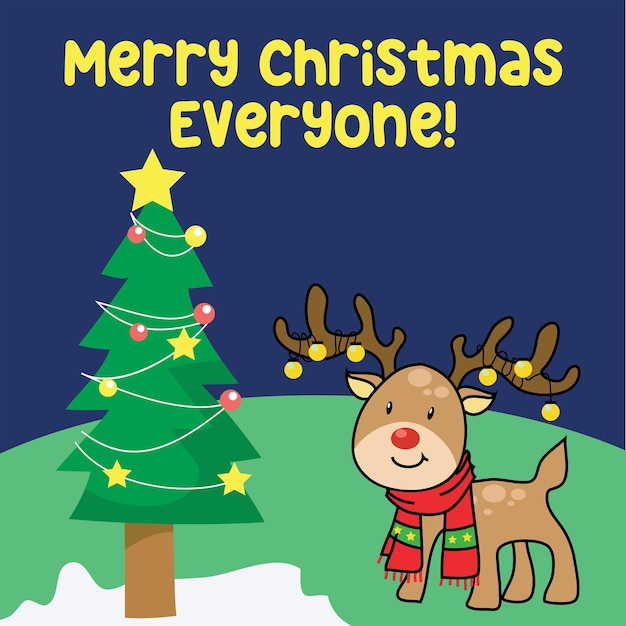 Hermosa tarjeta de Navidad. Lindo diseño de postal de Feliz Navidad. Plantillas de arte de vacaciones. archivo vectorial