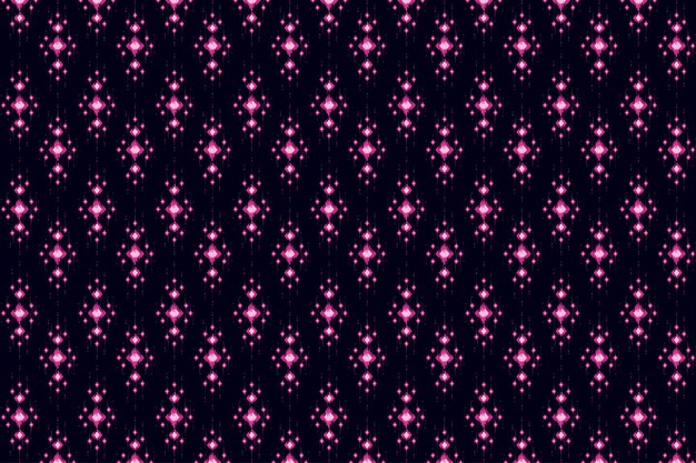 Hermosa textura textil geométrica Ikat patrón étnico nativo nativo americano indio tailandés