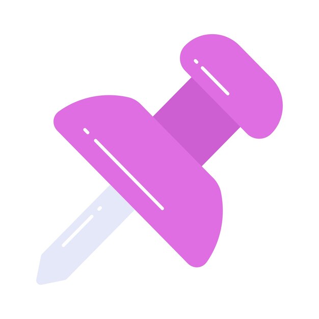Hermosamente diseñado vector de thumbtack en el estilo moderno pushpin icono