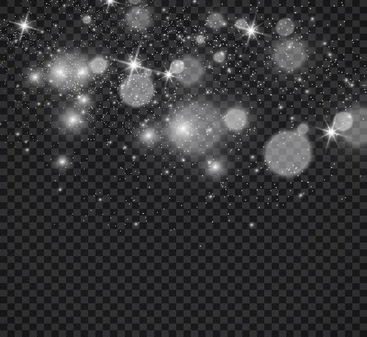 Vector hermosas chispas brillan con destellos de luz especiales sobre un fondo transparente navidad ab