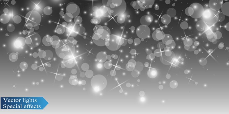 Vector hermosas chispas brillan con luz especial. destellos patrón abstracto de navidad.