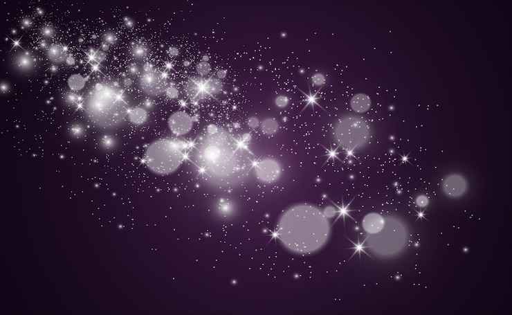 Vector hermosas chispas brillan con una luz especial. luces de navidad